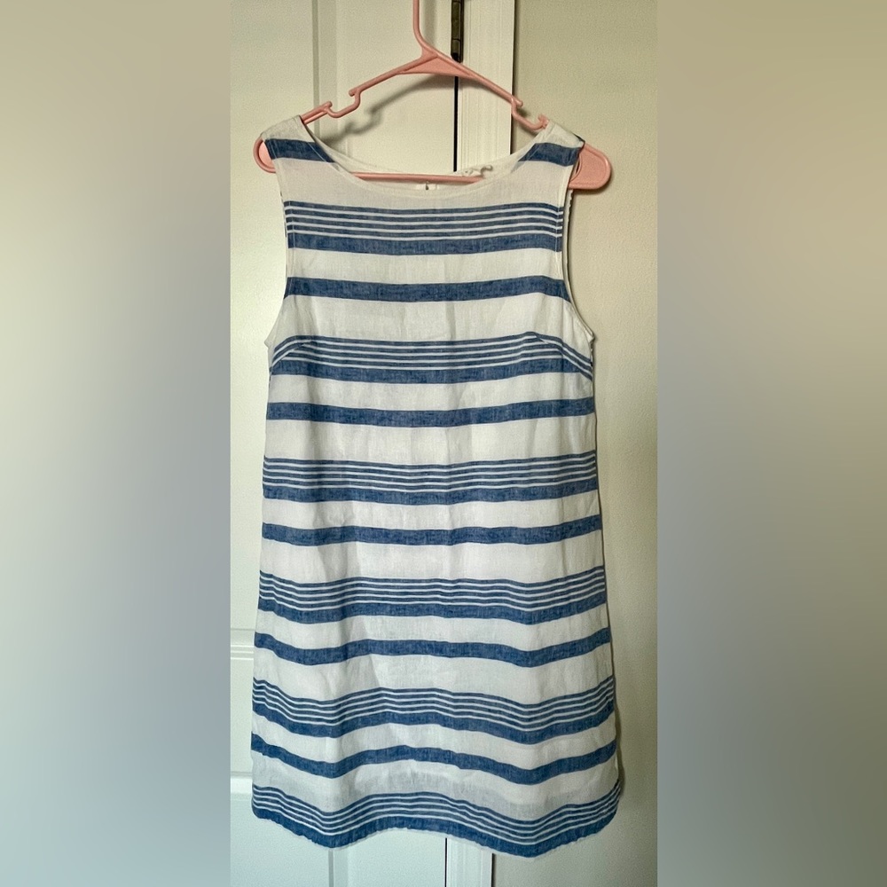 Beach lunch lounge linen blend dress